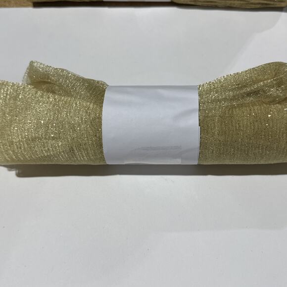 Lot Of Gold Black Metallic And Rhinestone Mesh Fabric Remnants Joann Mix – As Is - Picture 5 of 6